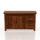 The Attic Cruzz Solid Wood Sideboard Honey